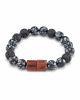 MMA MEN SUNAN RAWATIB BRACELET BLK LAWA #SNOW OBSIDIAN