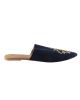 Mishkat Qasab Slippers (Blue & Gold-Toned) | مشكاة حذاء سليبر قصب - (أزرق وذهبي )