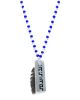 Min Maadan Alensan Yudabbir AlAmr Navy Beads Necklace