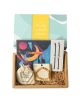 Min Maadan Alensan Blue & Yellow Large Gift Box (Notebook, Pocket Mirror & Shubha)