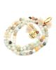 Min Maadan Alensan Precious Stones Inny Qarib Subha with 18k Gold-Plated Pendant and Ring