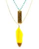 MMA YUDABBIR ALAMR (F) DOUBLE NECKLACE TURQUOISE BEADS