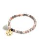 MMA SUBHA 33 IN 1 PNK ZEBRA JSPR & BLACK BEAD WITH G/PENDANT