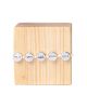 Min Maadan Alensan Sterling Silver 5-Beads Salati Bracelet - White