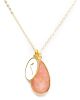 MMA CALIGRAPHY NECKLACE ORTHOCLASE PENDANT WITH G/CHAIN