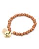 MMA SUBHA 33 IN 1 MDM/BROWN & WHITE BEADS WITH GOLD PENDANT